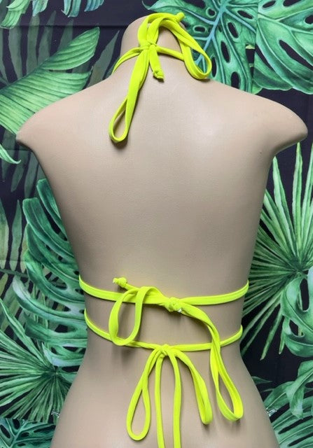 Lux Lyla Triangle Top Neon Yellow