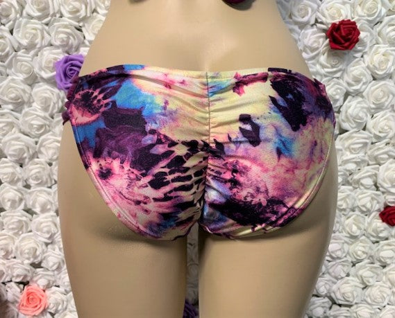 Paradise Bikini Bottoms Plum Tie Dye