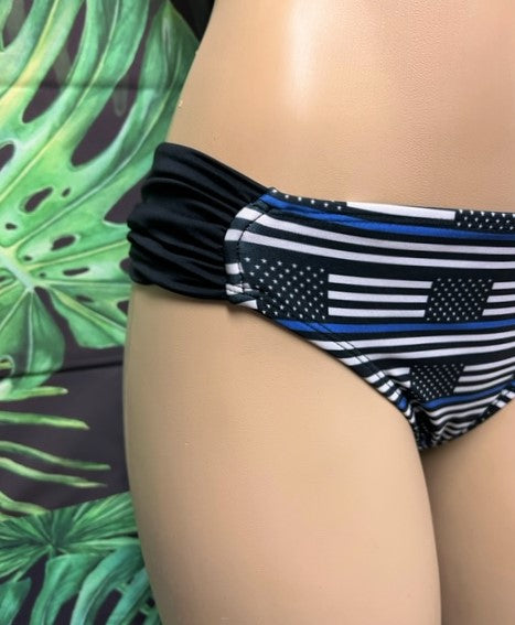 Paradise Bikini Bottoms Blue Line Flag