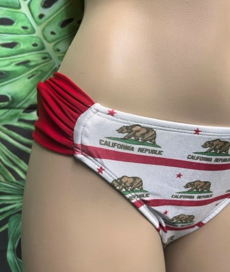 SALE Paradise Bikini Bottoms California Flag