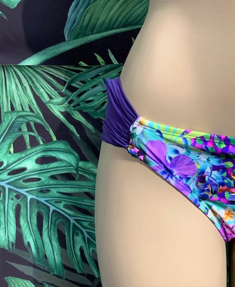 Paradise Bikini Bottoms Purple Hawaiian