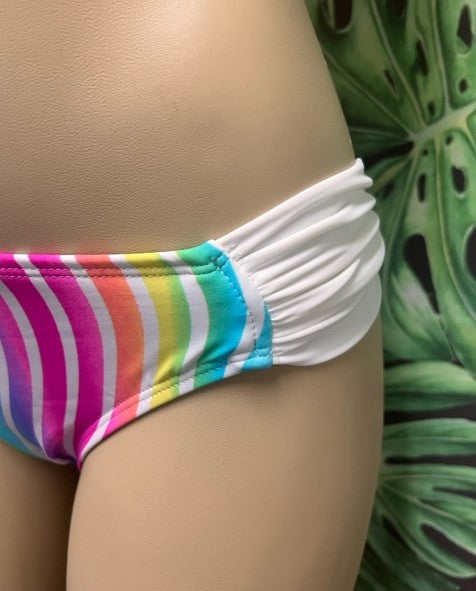 SALE Paradise Bikini Bottoms Wavy Rainbow