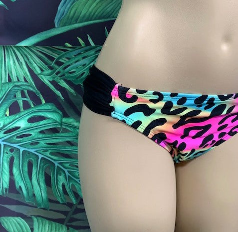 Paradise Bikini Bottoms Rainbow Leopard