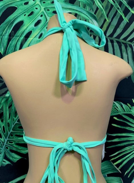 Lola Double String Bikini Top Spearmint Tie Dye