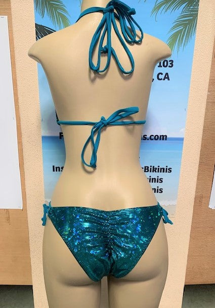 Layla Triangle Top Teal Hologram