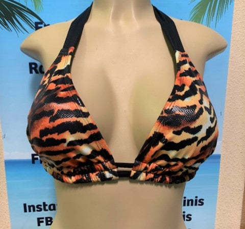 SALE Lola Double String Bikini Top Tiger