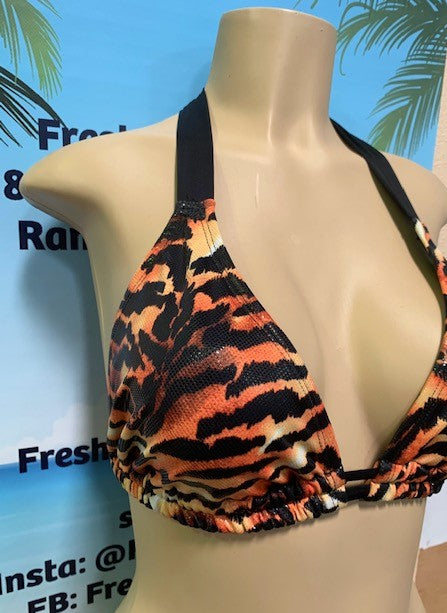 SALE Lola Double String Bikini Top Tiger