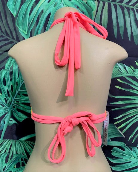 Lola Double String Bikini Top Tequila Sunrise Tie Dye